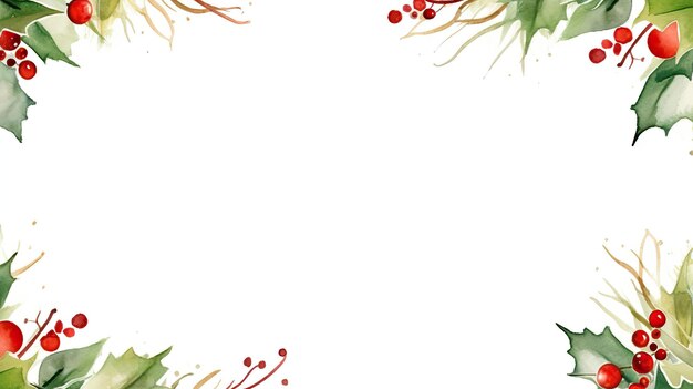 Vector vector christmas watercolor frame background santa clipart holiday background new year template