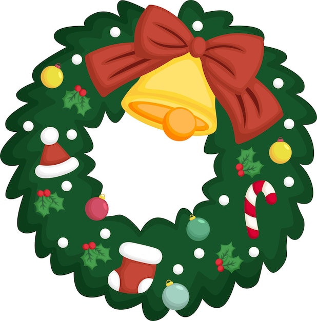 a vector of a Christmas wreath