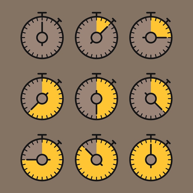 Vector chronometer clipart Flat design elements