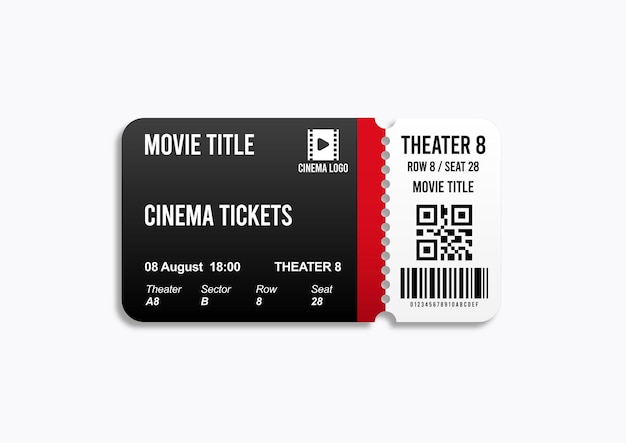 vector cinema movie theater ticket