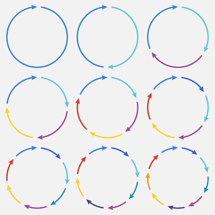 Vector vector circle arrows infographic template for diagram graph presentation and chart