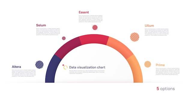 Vector vector circle chart design modern template for creating infographics presentations reports