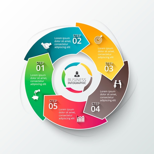 Vector circle element for infographic