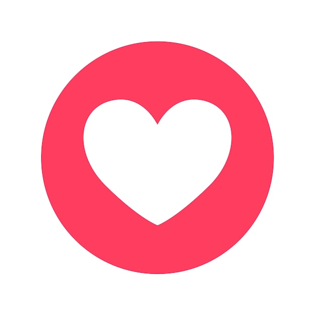 Vector circle heart on white background