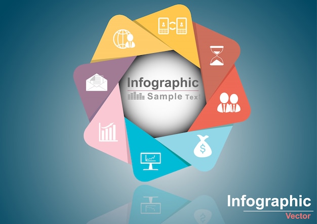 Vector circle infographic template for business