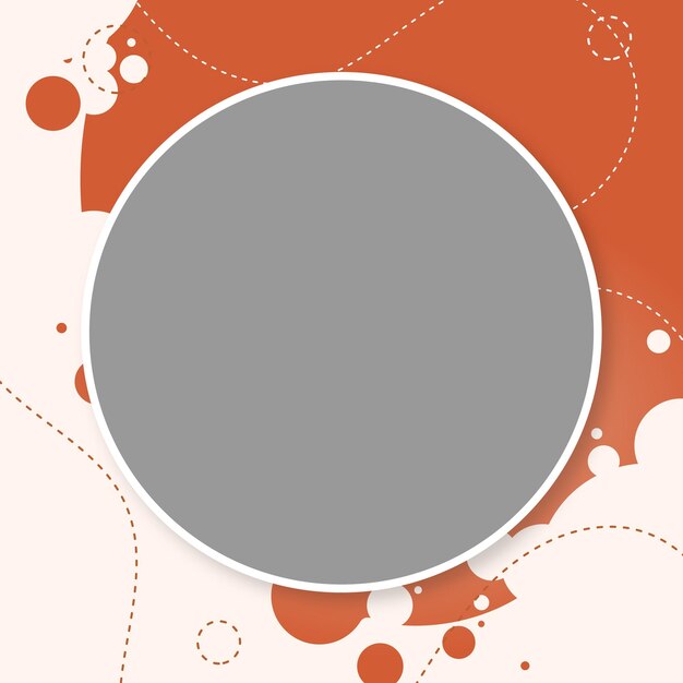 Vector circle orange abstract banner template