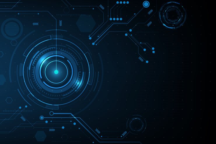 Vector  vector circle tech and technology background. 