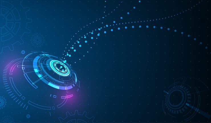 Vector vector circle tech and technology background