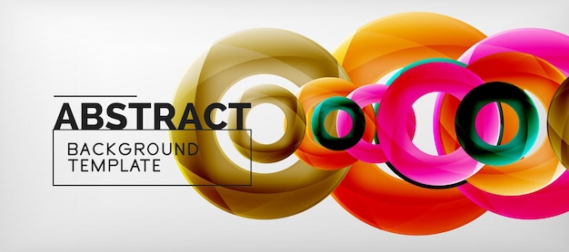 Vector circles abstract background