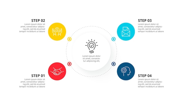 Elementi di cerchi vettoriali per infografica con 3 opzioni o passaggi. diagramma aziendale per la presentazione.