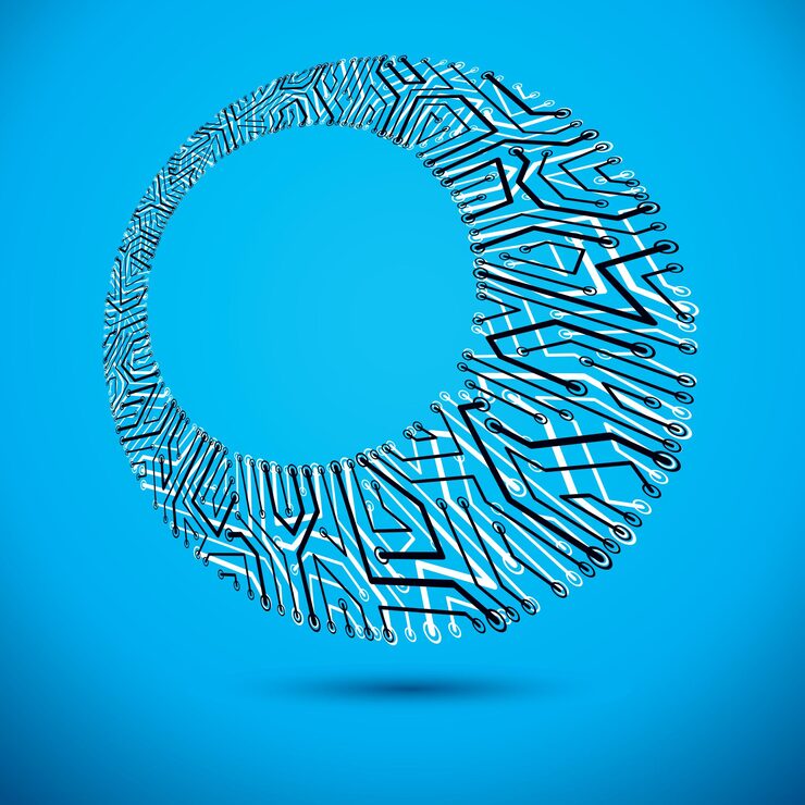 Vector vector circuit board, digital technologies abstraction. computer microprocessor scheme, futuristic design. microprocessor scheme abstract background with clear copy space.
