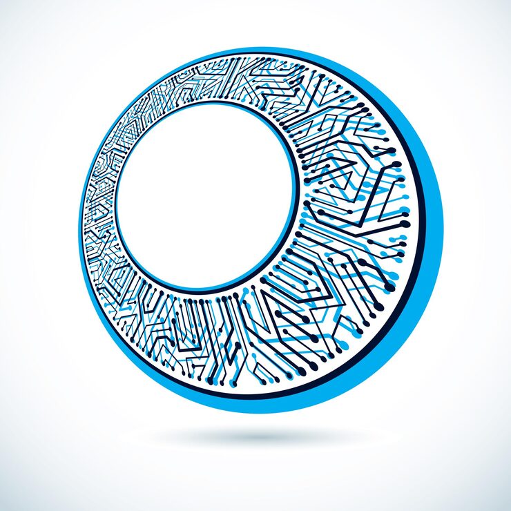 Vector vector circuit board, digital technologies abstraction. computer microprocessor scheme, futuristic design. microprocessor scheme abstract background with clear copy space.