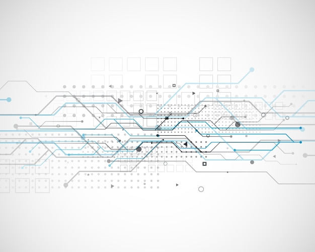 Vettore progettazione del fondo di tecnologia del diagramma di rete del circuito di vettore