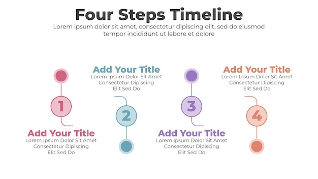 Vector circulaire tijdlijn stappen infographics sjabloonontwerp