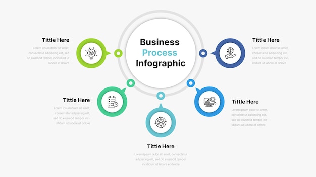 Vettore modello di progettazione di infografiche vector circular business