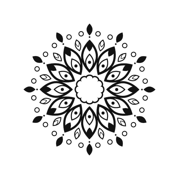 Vector circular mandala for henna mehndi tattoo decoration decorative frame vector