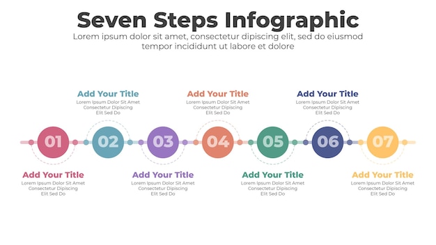 Vector circular timeline steps infographics template design