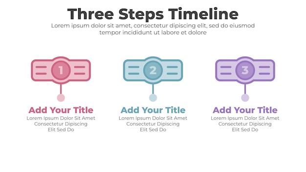 Vector circular timeline steps infographics template design