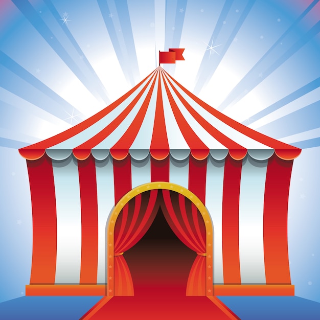 Vector vector circus tent - entertainment concept