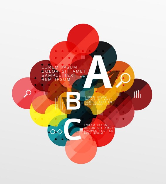 Vector cirkel banner Vector sjabloon achtergrond voor workflow lay-out diagram nummer opties of webontwerp