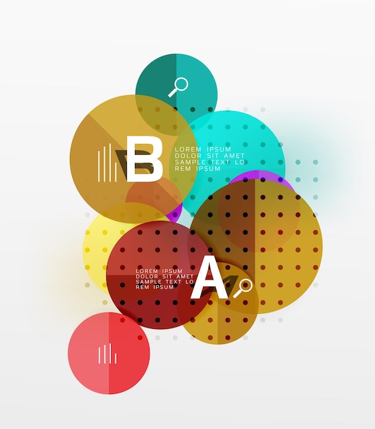 Vector cirkel bubbels moderne geometrische achtergrond