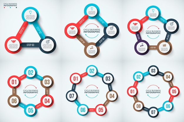 Vector cirkel infographic