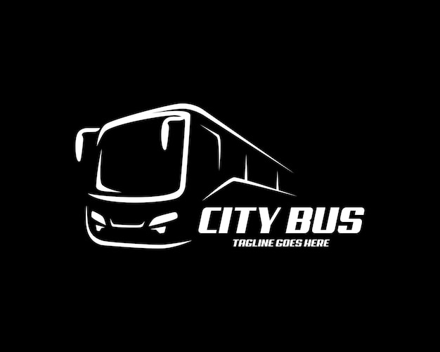 Vector city bus logo ontwerp