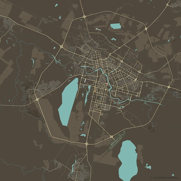 Векторная карта города Астана Казахстан