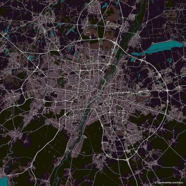 Vector city map Munich Germany