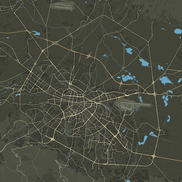 Vector vector city map of sofia bulgaria data from openstreetmap