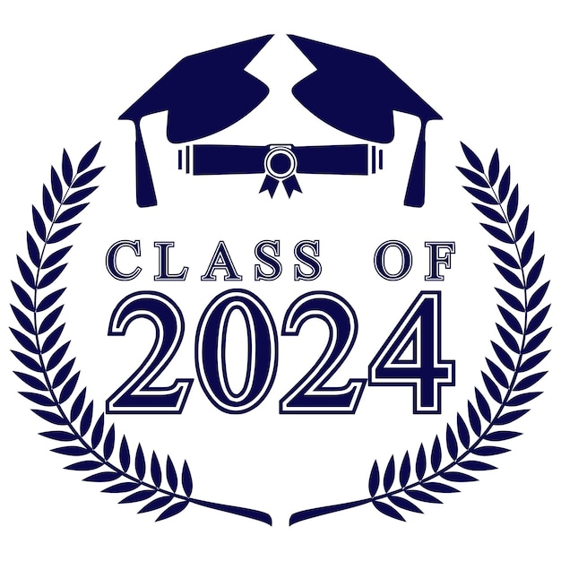 Vector vector class of 2024 background design typography