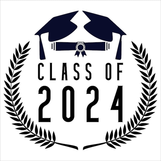 Vector vector class of 2024 background design typography