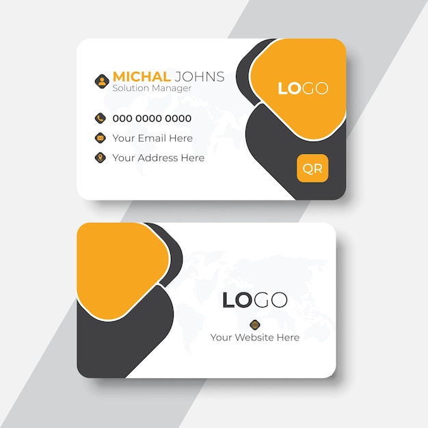 Вектор Векторный чистый и простой дизайн шаблона корпоративной визитной карточки
