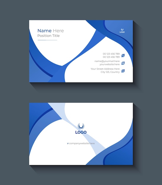 Vector vector clean business card template