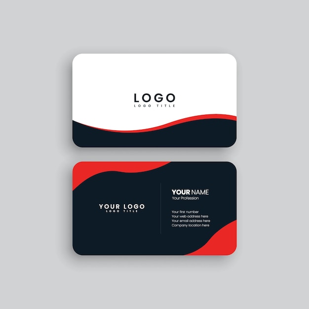 Vector clean professional business card template