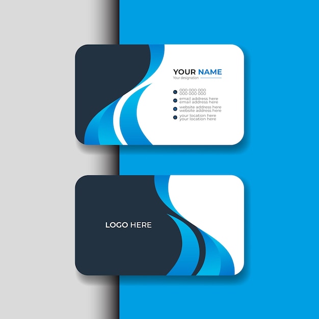 Vector clean professional business card template