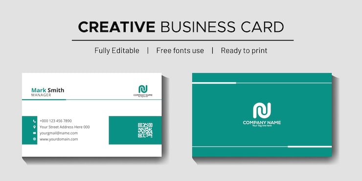 Vector vector clean and simple business card design template