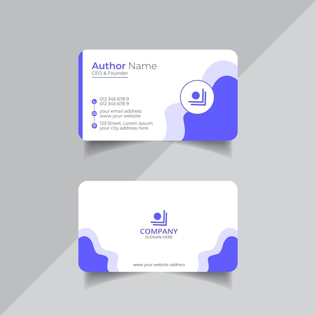 vector clean style modern business card design or visiting card template
