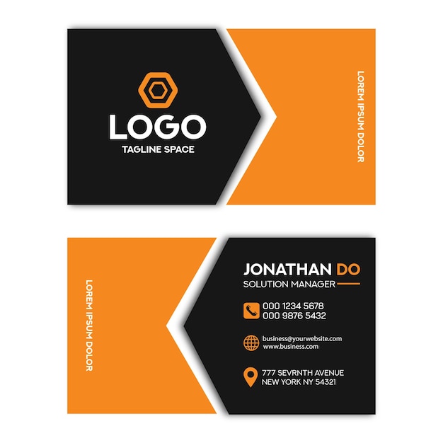 Vector vector clean style modern business card template