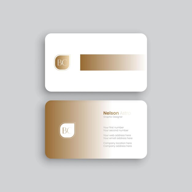 Vector clean style modern business card template