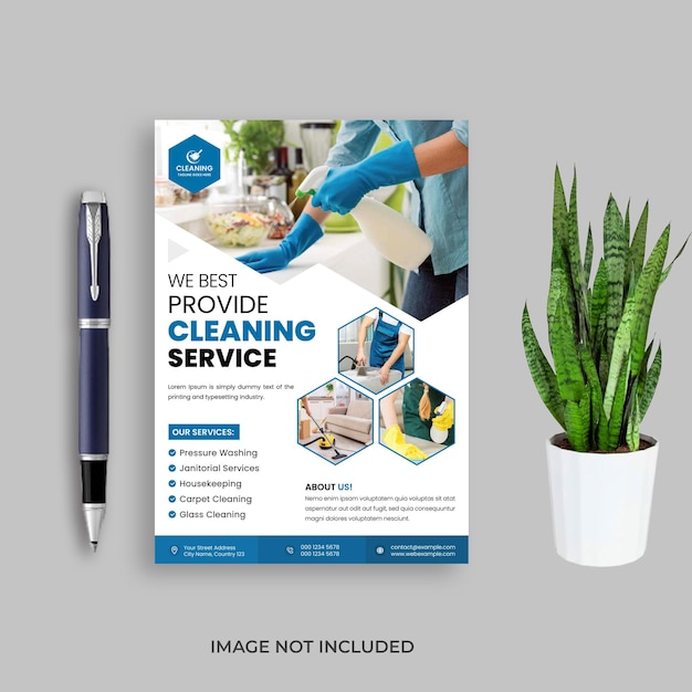 Vector vector cleaning services flyer template