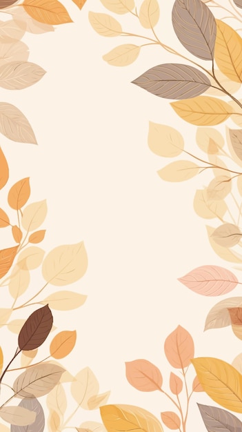 Vector vector clipart of leaves pattern frame