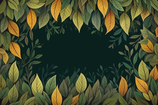 Vector clipart of leaves pattern