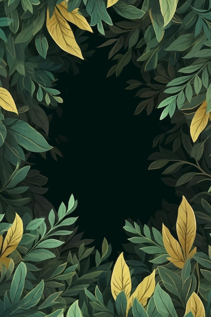 Vector clipart of leaves pattern