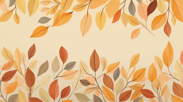 Vector clipart of leaves pattern