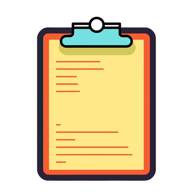 Vector vector of a clipboard with a notepad attached perfect for organizing and jotting down notes