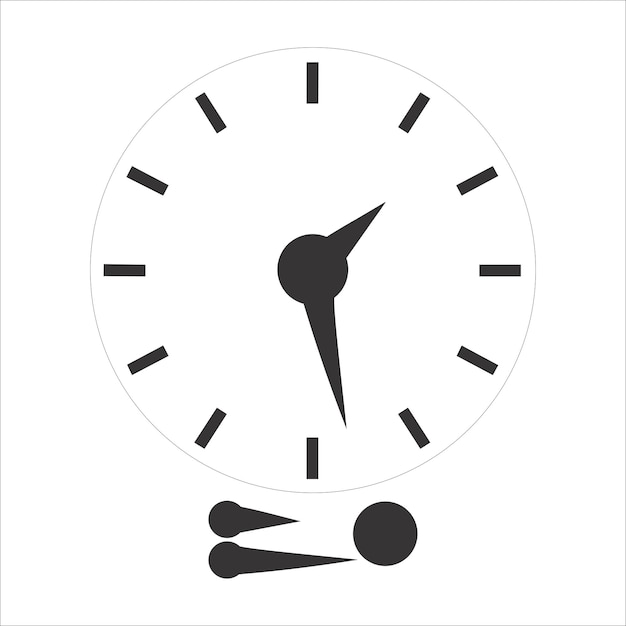 Vector clock hands clock icon set