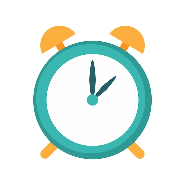 Vector clock illustration isolated