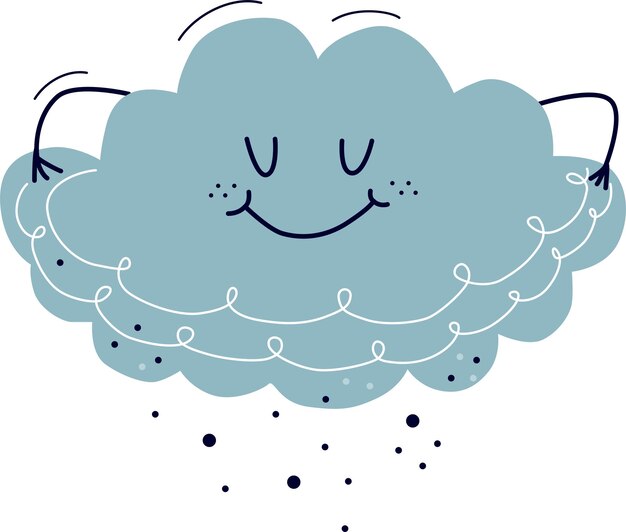 Vector vector cloud character cool cartoon style