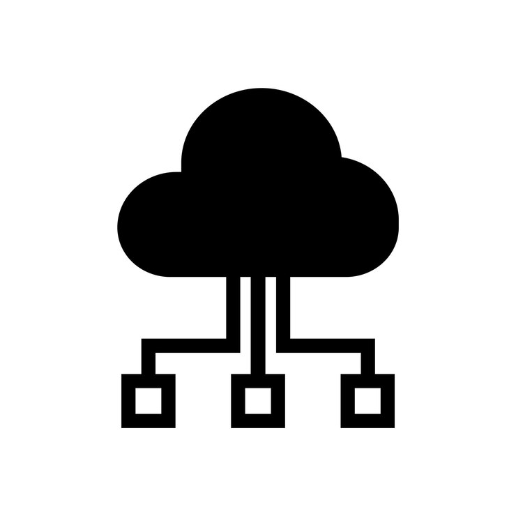 Vector vector cloud computing concept icon